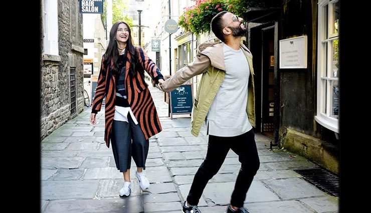 एक-दूसरे का हाथ थामे SUNDAY एंजॉय कर रहे है सोनम कपूर और आनंद आहूजा, देखे तस्वीरे