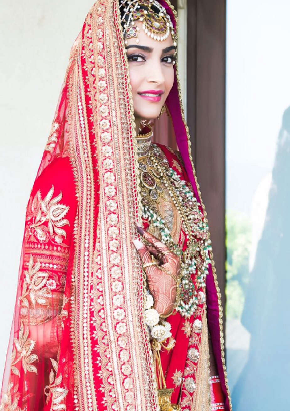 bollywood,sonam kapoor,anand ahuja,bridal look,photo