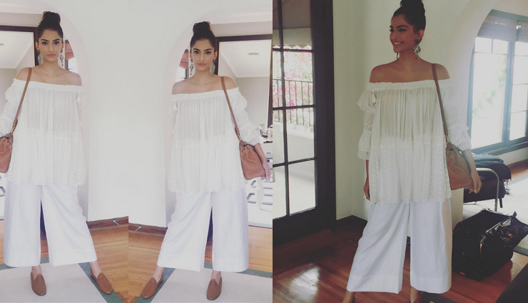 fashion tips,perfect way to carry off shoulder dress- by sonam kapoor,sonam kapoor off shoulder look
