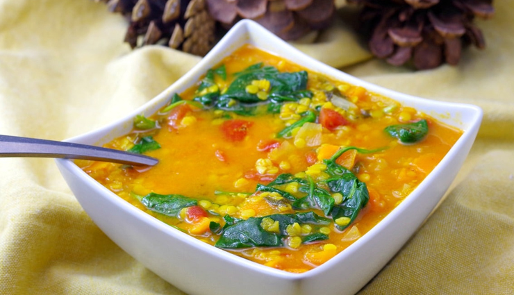 Valentines Day Recipe- Make You Day Healthy and Special With Vegan Lentils and Spinach Soup
