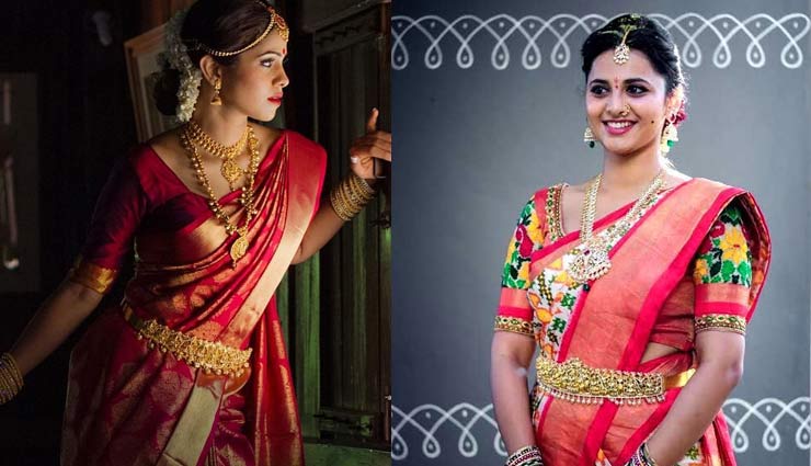 royal look by wearing south indian bridal sarees,south indian sarees,south bridal sarees,fashion tips ,साउथ इंडियन ब्राइडल साड़ियां पहनकर पाएं रॉयल लुक, फैशन टिप्स 