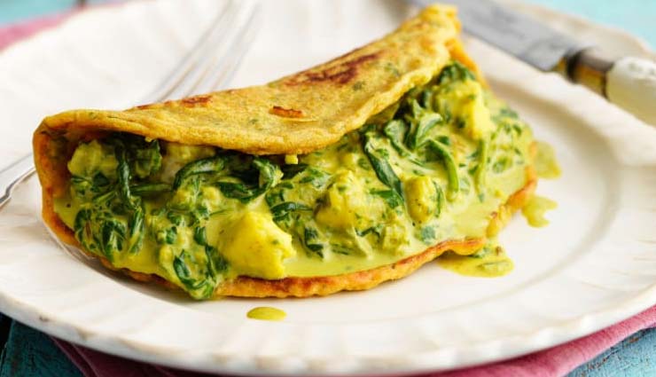 Recipe- Kids Favorite Spinach Paneer Omelette