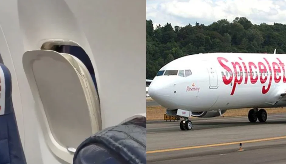 हवा में खतरा: स्पाइसजेट फ्लाइट की उड़ान के दौरान उखड़ी खिड़की, यात्रियों में मचा हड़कंप; Video