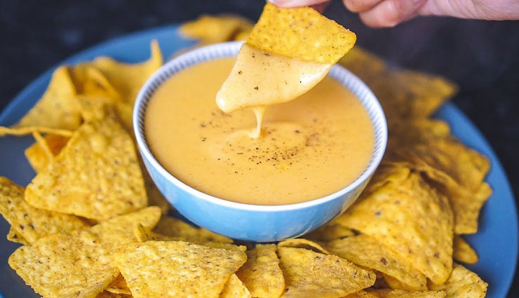 spicy nacho cheese sauce,sauce recipe,snacks recipe,recipe