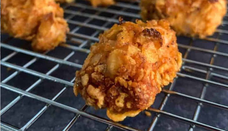 spicy popcorn chicken,chicken recipe,snacks recipe,non veg recipe