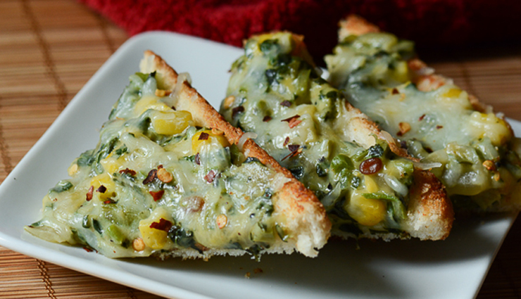 Recipe- Healthy and Easy Spinach Sweet Corn Toast
