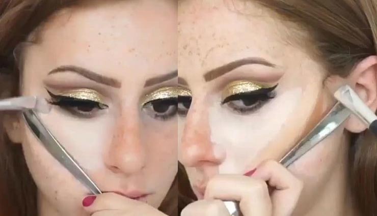 your kitchen utensils can help you put on perfect make-up,make up with spoon,make up with fork,easy  make up ideas,make up tricks,beauty tips