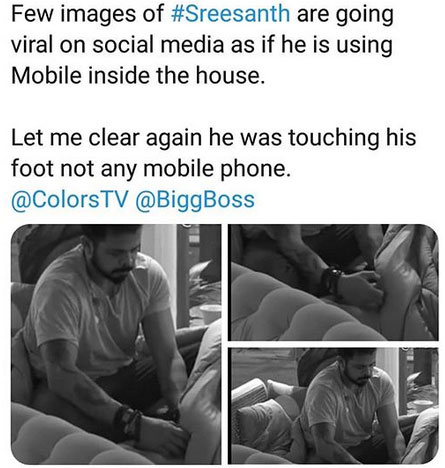 Bigg Boss 12 : लाइट ऑफ होते ही बिग बॉस के घर में चोरी छुपे यह काम करते नजर आये श्रीसंत, देखे वीडियो Salman Khan,bigg boss 12,sreesanth,mobile phone
