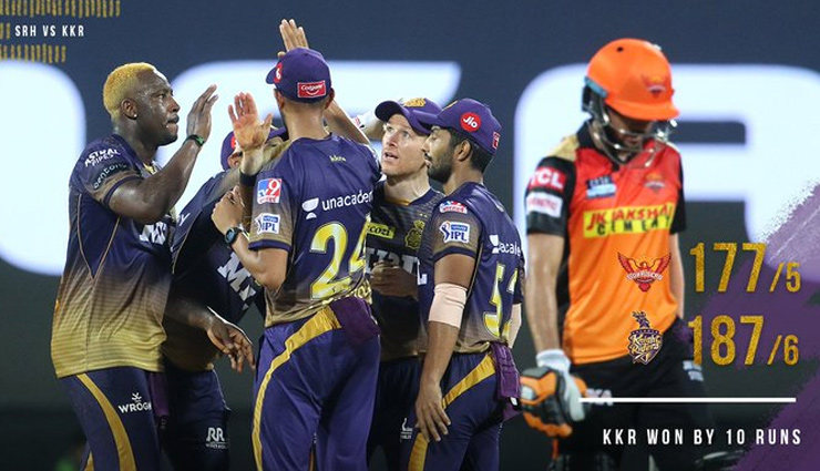 SRH vs KKR:  जॉनी बेयरस्टो और मनीष पांडे के अर्धशतक के बावजूद हैदराबाद को मिली हार, केेकेआर की 100वीं जीत 