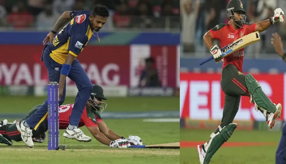 Asia Cup 2025 SL vs BAN: आखिरी ओवर में हाईवोल्टेज ड्रामा, प्लेयर ने मैदान पर फेंका बल्ला, DRS से बदला अंपायर का फैसला