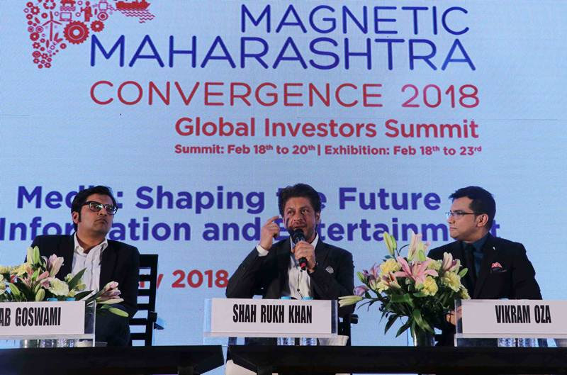 Shah Rukh Khan,shah rukh khan at the magnetic maharashtra convergence summit,the magnetic maharashtra convergence summit 2018,ritesh sidhwani,entertainment news