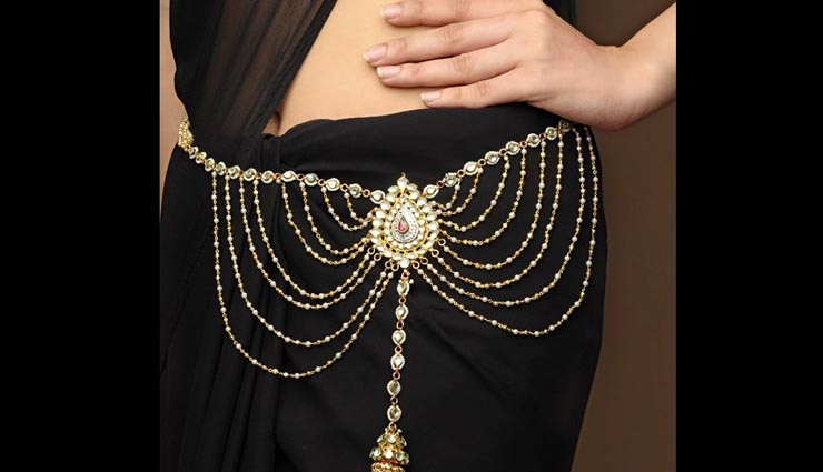 stylish kamarband,kundan work kamarband,dangling chains kamarband,designer pieces kamarband,pearls kamarband,key chain design kamarband