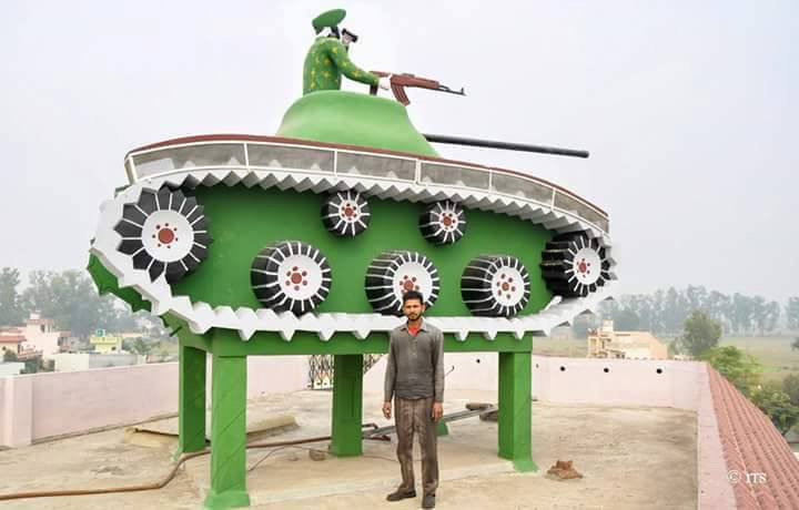 stylish water tanks,weird village,punjab