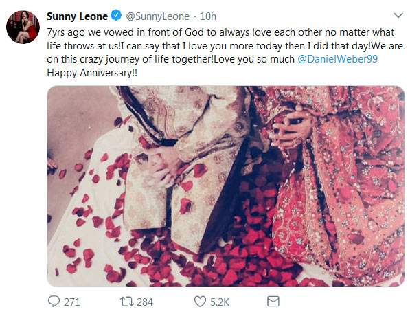 sunny leone and hubby daniel weber,sunny leone,daniel weber,7th anniversary,entertainment news