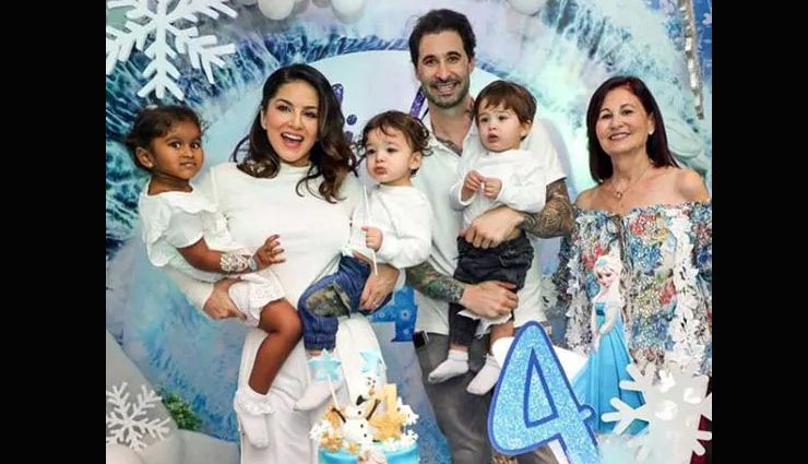सनी लियोनी की बेटी का बर्थडे सेलिब्रेशन, बेहद क्यूट नजर आई पूरी फैमिली
