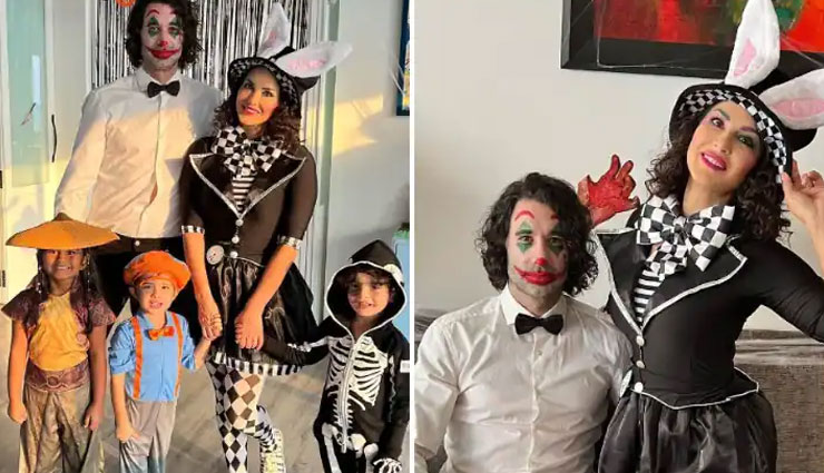 Sunny Leone Halloween Party:  हैलोवीन लुक में नजर आईं सनी लियोनी, फैमिली संग शेयर की तस्वीरें