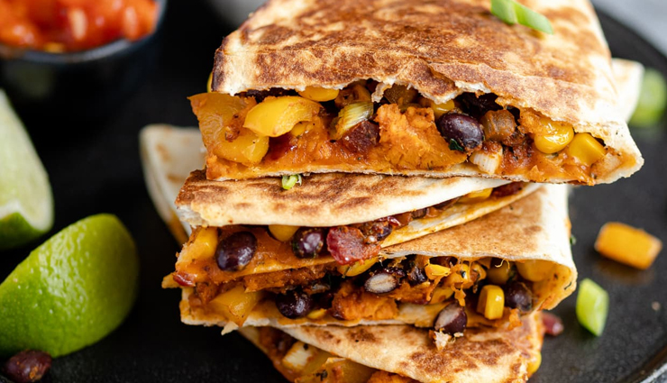 sweet potato quesadillas with black beans,hunger struck,food,easy recipe