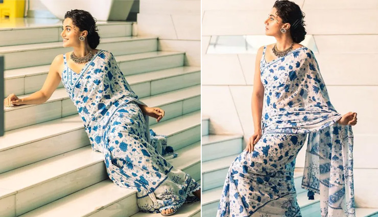 प्रिंटेड साड़ी में कमाल की लग रही तापसी पन्नू, फोटोज शेयर कर कही ये खास बात