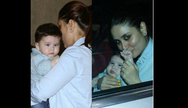 bollywood,kareena kapoor and taimur ali posing for media,recent pictures of kareena kapoor khan and her son,latest pictures of taimur ali khan,celebrity kids pictures