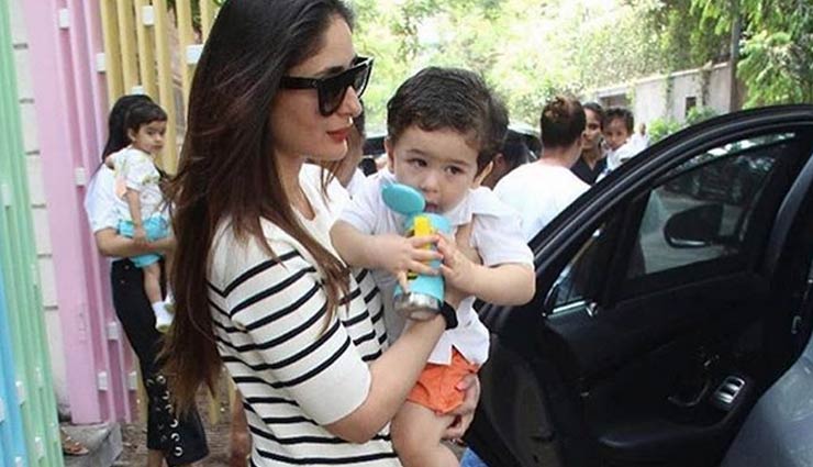 मां के साथ प्ले स्कूल पहुंचे तैमूर, देखें वीडियो