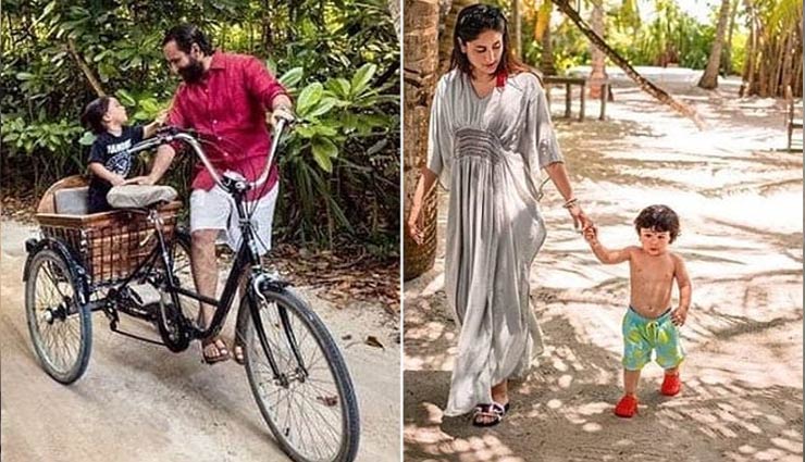 पापा सैफ संग यूं मस्ती कर रहे है Taimur Ali Khan, बिना टीशर्ट के यूं घूमते आए नजर... देखें Photos