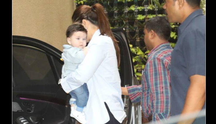 bollywood,kareena kapoor and taimur ali posing for media,recent pictures of kareena kapoor khan and her son,latest pictures of taimur ali khan,celebrity kids pictures