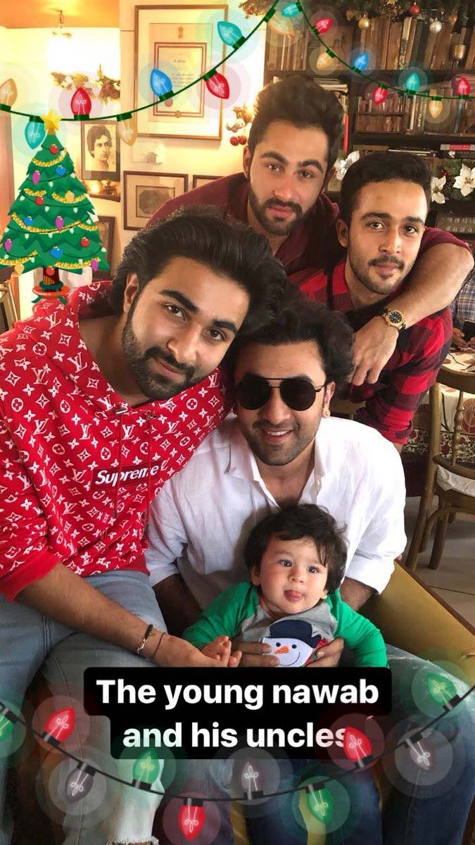 bollywood,taimur ali khan,saif ali khan,Kareena Kapoor Khan,ranbir kapoor,bollywood party photo,christmas celebration,entertainment,gossips