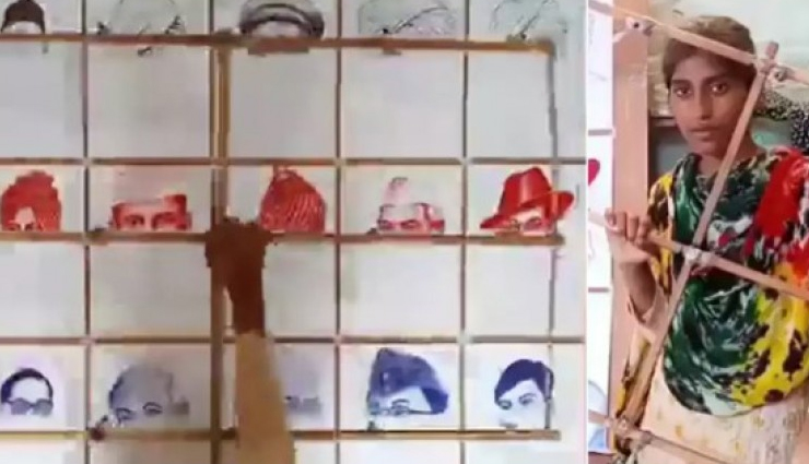 VIDEO : इस लड़की का टैलेंट देख आप भी रह जाएंगे हैरान, एक हाथ से बना डाला 15 महापुरुषों का स्केच