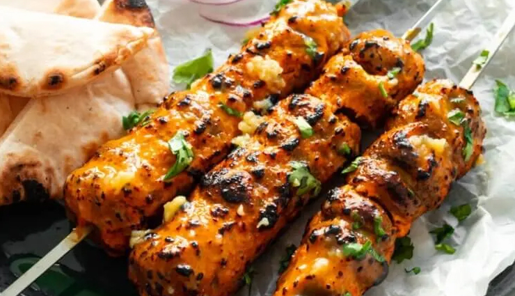 tandoori mushroom tikka,tandoori mushroom tikka recipe,mushroom tikka recipe