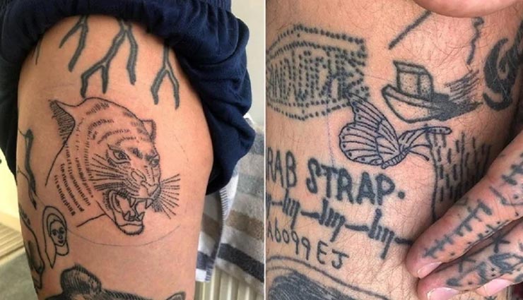लॉकडाउन में शरीर पर हर दिन एक नया टैटू बना टाइमपास कर रहा शख्स weird news,weird incident,lockdown,coronavirus,every day a new tattoo