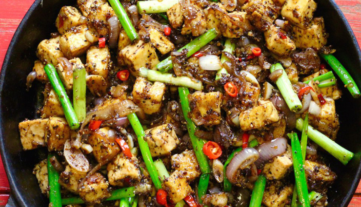 Recipe-Spicy Sauce Flavored Black Pepper Tofu