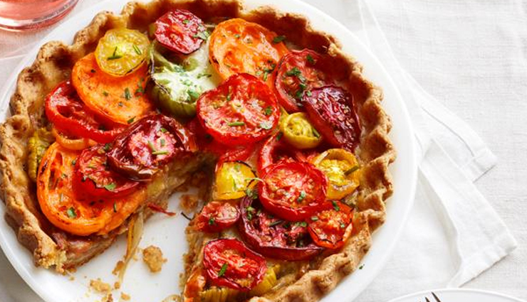 tomato pie,recipe,brunch recipe,snacks recipe