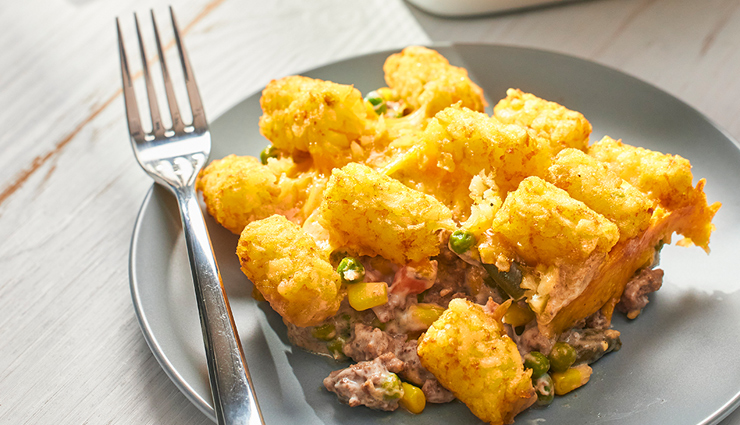 budget friendly tater tot casserole,food,easy recipe
