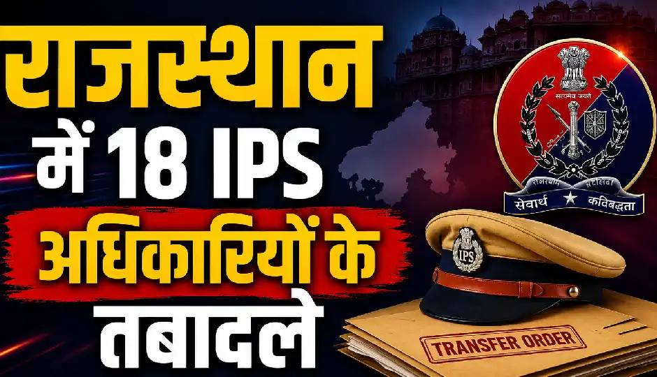 राजस्थान में 18 आईपीएस अधिकारियों का तबादला, अनिल पालीवाल बने गृह रक्षा महानिदेशक; कई जिलों के एसपी और आईजी भी बदले