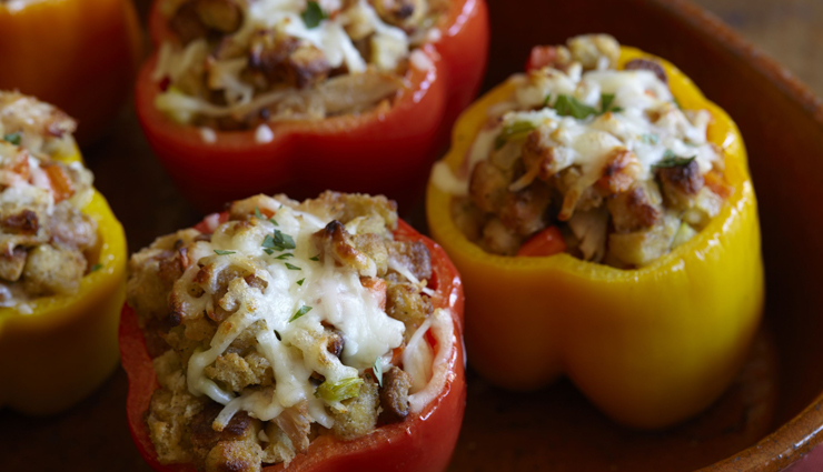 turkey stuffed peppers,stuffed peppers recipe,recipe,dinner recipe,healthy recipe