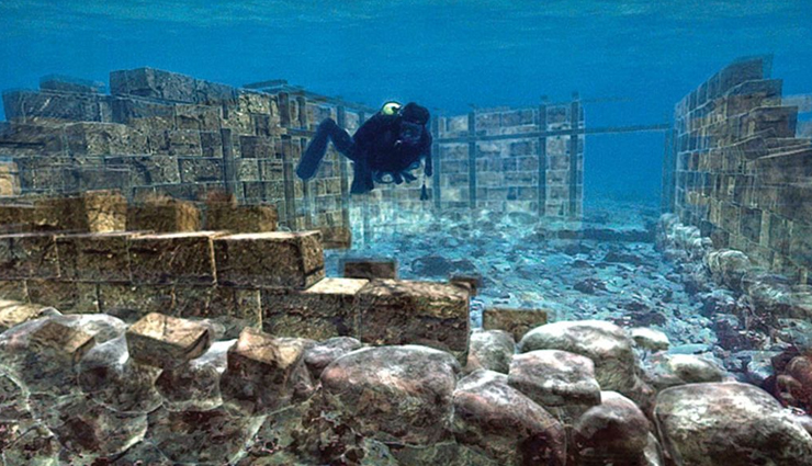 underwater cities,lost underwater cities in the world,aegean sea ruins,cuban city ruins,yonaguni ruins,lost city of alexandria,pavlopetri,greece