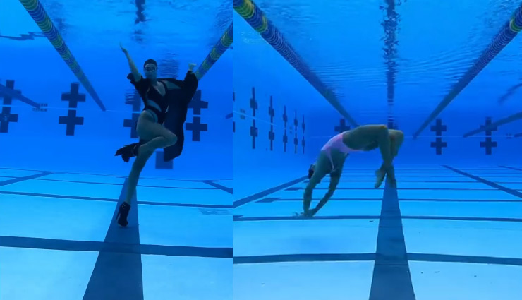 पानी के अंदर महिला ने दिखाए जबरदस्त डांस मूव्स, वीडियो सोशल मीडिया पर जमकर हो रहे  वायरल