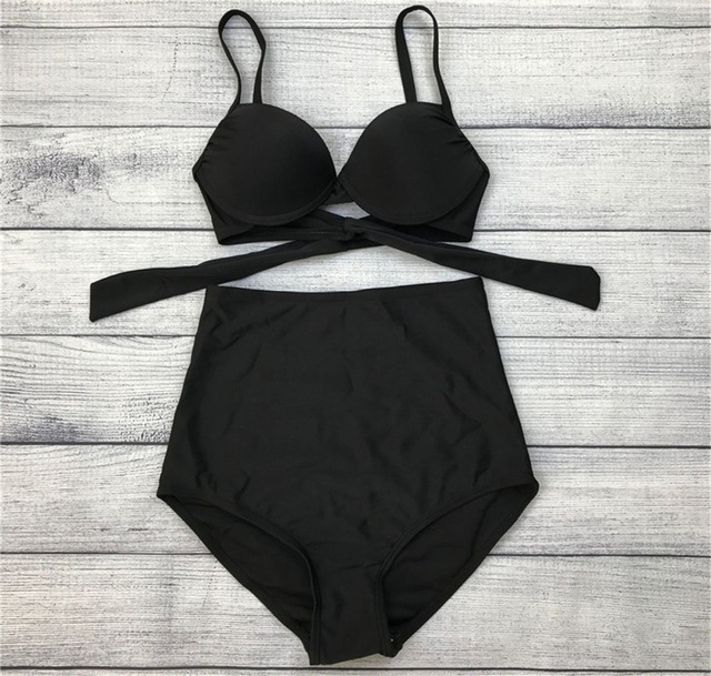 different types of swimsuits,underwire and high waist bottom,crop top and brazilian bottom,one piece plunging suit,halter-neck and boy shorts,ruffle swimsuits