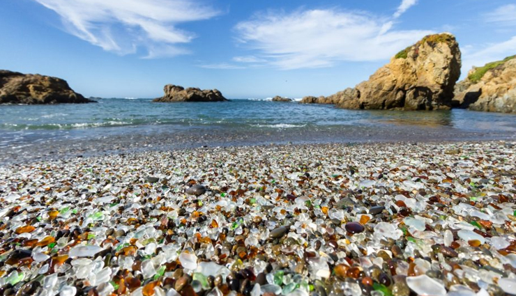 unusual beaches to visit in the world,unusual beaches,giants causeway,near bushmills,northern ireland,glass beach,ft bragg,california,red beach,santorini,greece,maho beach,st maarten,petroglyph beach,wrangell,alaska