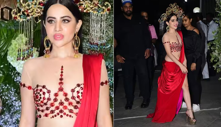 urfi javed,uorfi javed,urfi javed pose in red saree,urfi javed in red saree,abu jani deep khosla event,urfi javed phoos,urfi javed instagram,urfi javed viral photos,urfi javed pose in red saree at abu jani event,urfi javed dress,urfi javed viral photos