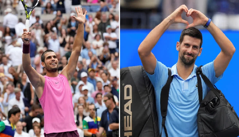 US Open 2025: अल्काराज ने जोकोविच को हराया, लगातार तीसरे ग्रैंड स्लैम फाइनल में पहुंचे