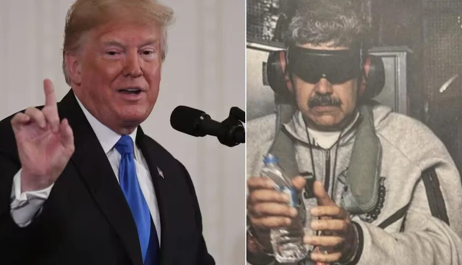 हथकड़ियों में जकड़े, आंखों पर काली पट्टी... न्यूयॉर्क लाया गया वेनेजुएला के राष्ट्रपति मादुरो को, ड्रग तस्करी केस में होगी पेशी