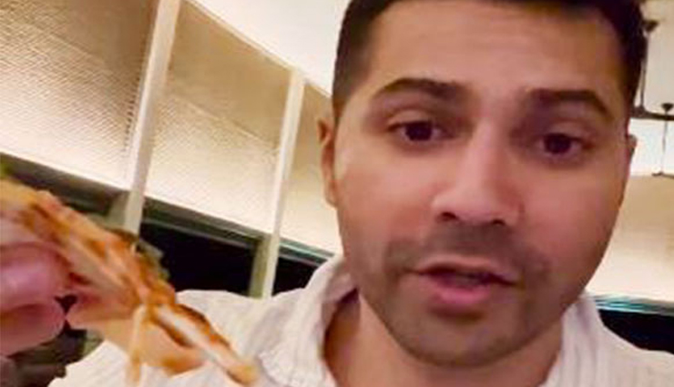 Varun Dhawan enjoys pizza on his cheat day