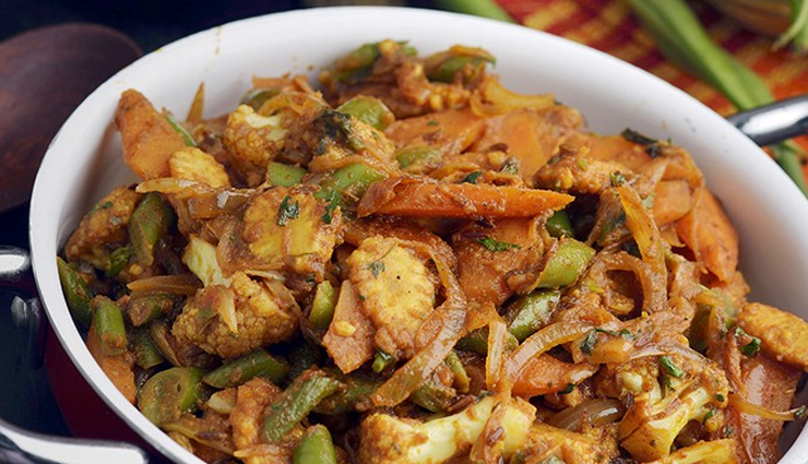 vegetable jalfrezi,main course recipe,recipe