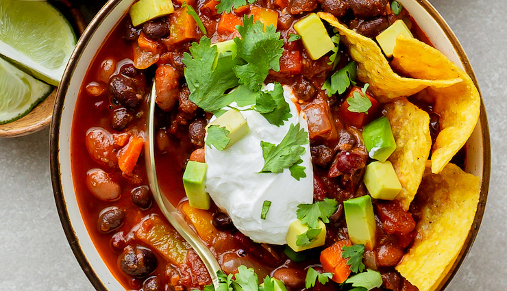 vegetarian chili,vegetarian chili recipe,hunger struck,food