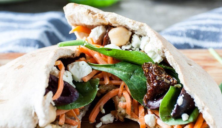 vegetarian pita wraps,wraps recipe,snacks recipe