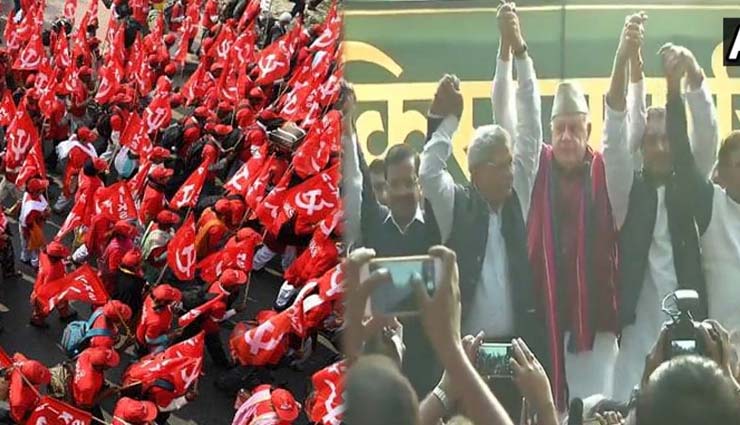 किसानों के बहाने फिर एकजुट हुआ विपक्ष, राहुल-केजरीवाल ने मोदी पर साधा निशाना