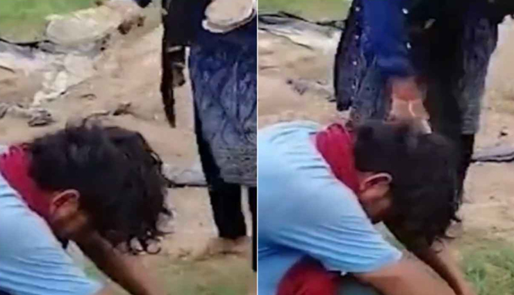 VIDEO : युवक को भारी पड़ी आशिकी, महिला ने सरेआम की चप्पलों की बारिश!
