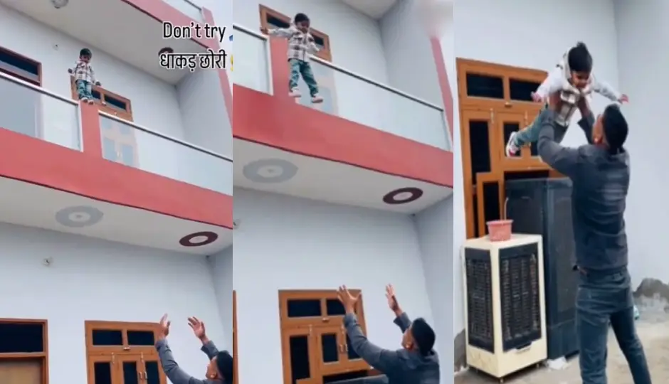 रील के जुनून में हद पार, शख्स ने बच्ची की जान जोखिम में डाली, वायरल वीडियो