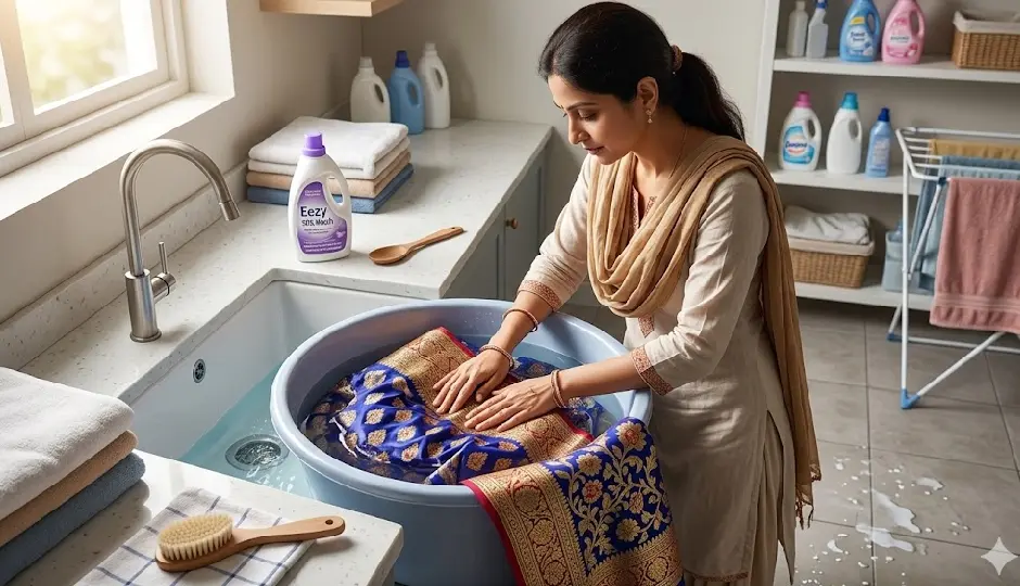घर बैठे ऐसे करें सिल्क और बनारसी साड़ी की सफाई, बिना ड्राई क्लीनिंग के भी बरकरार रहेगी चमक